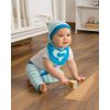 Izzy and Owie Striped Dolphin Hat, 0-12 Month, Blue