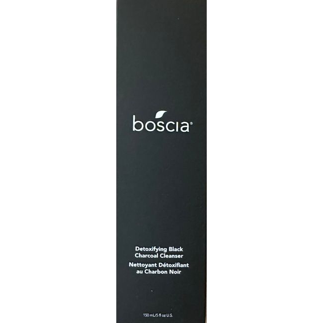 boscia Detoxifying Black Charcoal Cleanser. Vegan Skincare, Thermal Activated Charcoal Blackhead Remover, Vitamin C Brightening Face Wash, 150mL