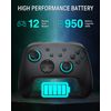 FUNLAB Firefly™ [Luminous Pattern] Switch Pro Controller Wireless Compatible with Nintendo Switch/OLED/Lite, Bluetooth Remote Gamepad with 7 LED Colors/NFC/Paddle/Turbo/Motion Control