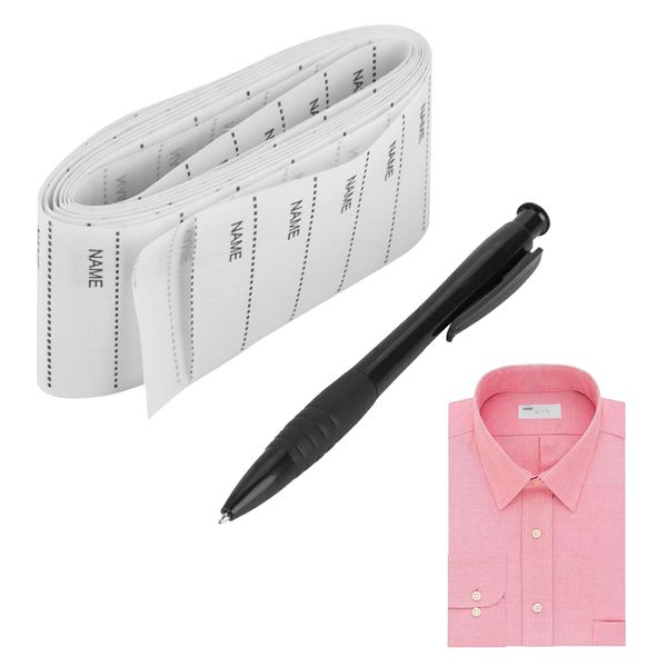Wäscheetiketten Namensschilder Zum Aufbügeln, Wäschezeichen, 200 Stück Namensetiketten, Bekleidungsetiketten, Kleidung Beschriften, Wäschemarkierung, Name Tape, Etiketten Kleidung, Mit Stift