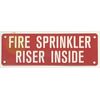 FIRE SPRINKLER RISER INSIDE SIGN -(2x6,Red,Aluminum)-REF24-1027