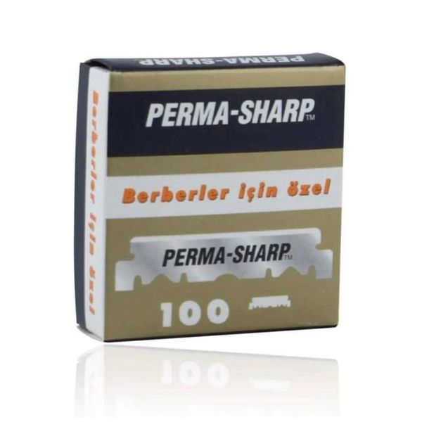 Perma-Sharp Single Edge Barber Blades 100 For Straight Razor Pre Cut Russia made