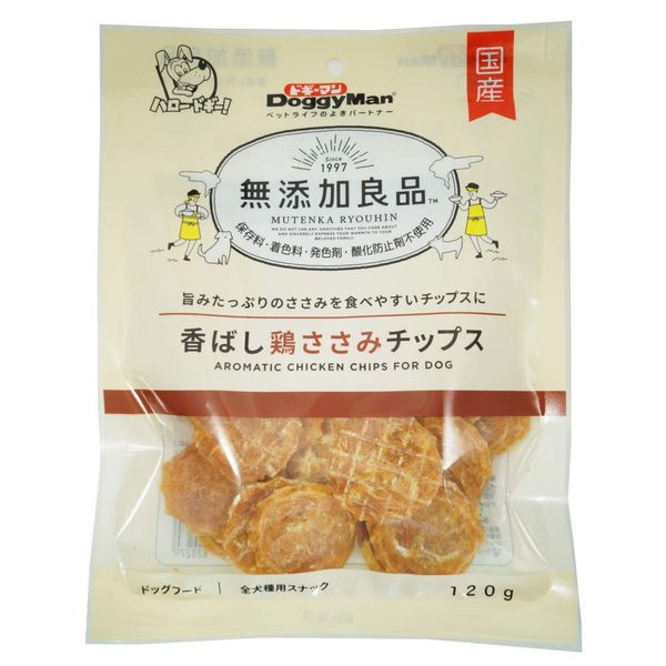 DoggyMan Dog Treats, Additive-Free, Aromatic Chicken Steaks, 4.2 oz (120 g) x 1