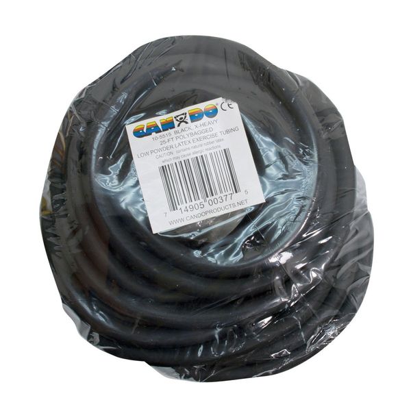 CanDo? Low Powder Exercise Tubing - 25' roll - Black - x-heavy