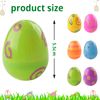 Printed Plastic Eggs for Easter Egg Hunt,Colourful Fillable Plastic Easter eggs for Kid 18Pcs Easter Basket Stuffers