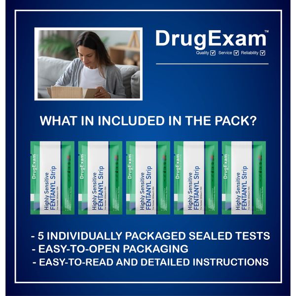 5 Pack - DrugExam Urine Drug Test Testing Strip. Testing for FYN 20 ng/mL.