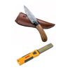 BucknBear Fixed Blade Hunting Knife and Smiths Diamond Combo Bench Stone