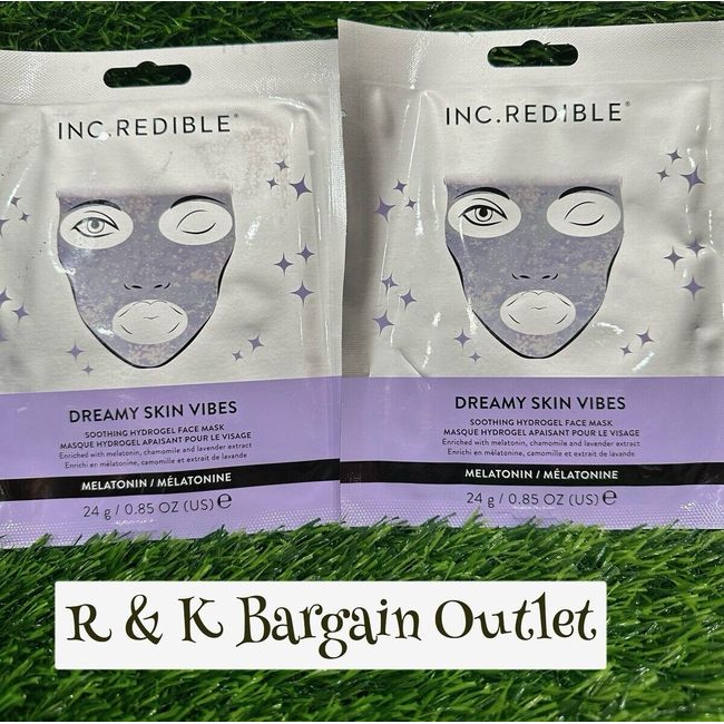 Inc.redible - Dreamy Skin Vibes Soothing Hydrogel Face Mask W Melatonin ~  2 Pcs