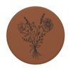 Saddle Brown Wildflower Floral Flower Design PopSockets Swappable PopGrip