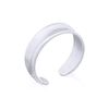 Jewelco London Rhodium Silver Concaved Toe Ring