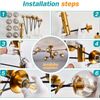 8 Light Sputnik Semi Flush Mount Ceiling Light Fixture Mid Century Modern Chande