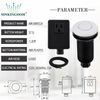 SINKINGDOM SinkTop Garbage Disposal Air Switch Kit with Long White Button,Brass Made Cover