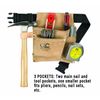 Custom LeathercraftIP489X Suede Tool Bag & Poly Web Belt, 3 Pocket , Tan