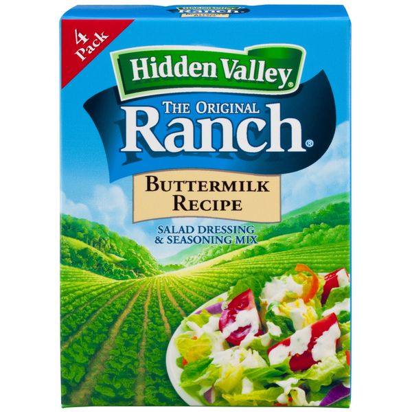 Hidden Valley Buttermilk Ranch Salad Dressing & Seasoning Mix, Gluten Free - Pack of 3