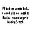 CafePress Funny Nursing Student Rectangle Bumper Sticker Car Decal