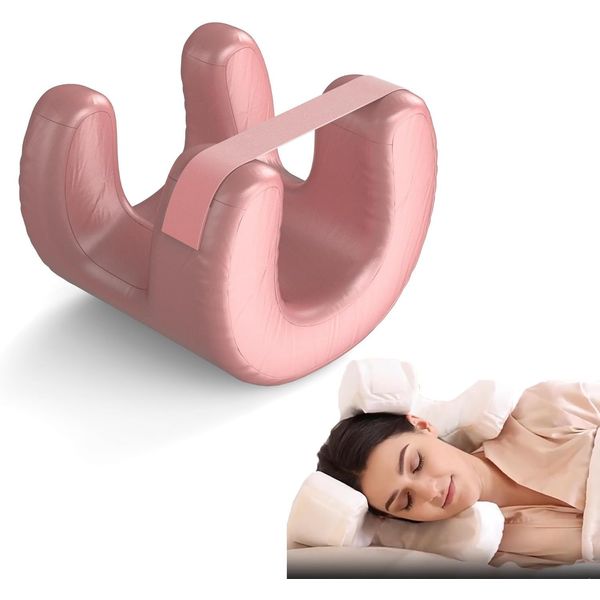 Schönheitskissen,Anti Falten Kissen,Nackenstütze Orthopädisches Kissen,Anti-Aging-Schönheits Kopfkissen,Memory Foam-Kissen,Nackenstützkissen,zur Erhaltung von Gesichtsfalten,Schlaffältchen (Rosa)