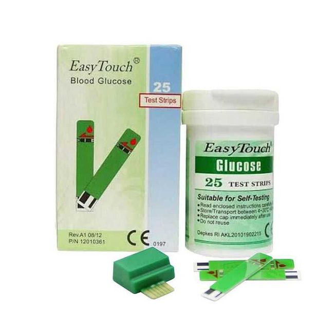 ORIGINAL Easy Touch Test Strip For Blood Glucose Level Check - 25 Strips