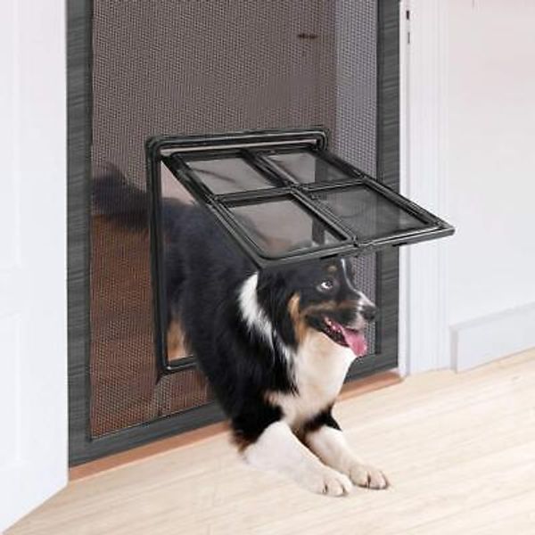 Dog Screen Door, Dog Door for Sliding Door Screen Door for Large Dog, Inner S...