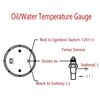 Tiny Force 2" 52mm Red Digital LED Light Oil Temperature Gauge with Sensor Fahrenheit 104-302F