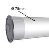 SKIR'CO 5 Pcs 75 mm Plastic Sewer Plug, Grey, Pipe Cap