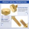 uxcell 5Pcs M3x25mm Brass Knurled Thumb Screws, Flat Grip Bolt Knobs Fasteners Solid Brass Diamond Knurled Thumb Screws Knobs for Electronic, Mechanical