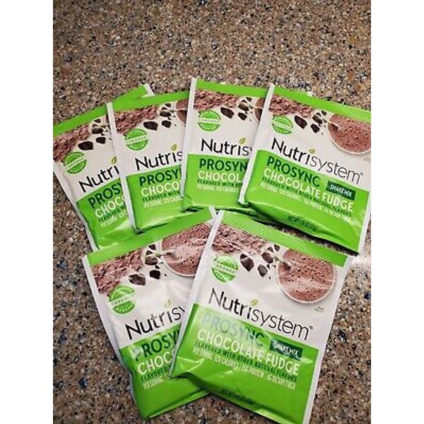 Nutrisystem 6 Prosync Shakes  CHOCOLATE  fudge bust belly bloat digestive health