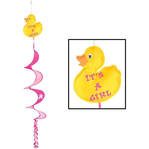 Just Duckie It's A Girl Wind-Spinner Party Accessory (1 count) (1/Pkg)