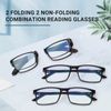 TERAISE 4-Pack Blue Light Blocking Reading Glasses Folding Reading Glasses Folden Readers Lightweight(+200)
