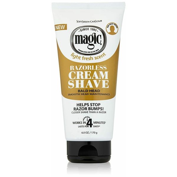 6 PACK Magic Carson Smooth Razorless Shaving Cream 6 oz