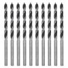 sourcing map 10pcs Brad Point Drill Bits 3mm Precise Cutting with Brad Point Tip for Woods