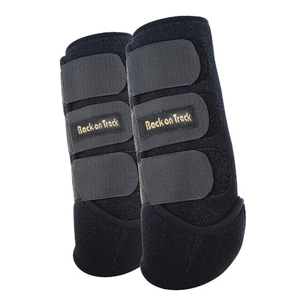 Back on Track Exercise Boots - Front (Pair), Color: Black, Size: Large