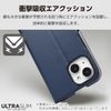Elecom PM-P241PLFUNV Google Pixel 8a Case, Cover, Notebook-type, Soft Leather, TPU, Shock-Absorbing, Lightweight, Thin, Card Storage, Pocket, Stand Function, Wallet Type, Wireless Charging, Built-in
