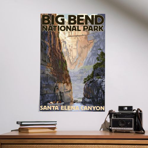 Lantern Press 16x24 Inch Giclee Art Print Wall Decor, Big Bend National Park, Texas, Santa Elena Canyon, Painterly Series