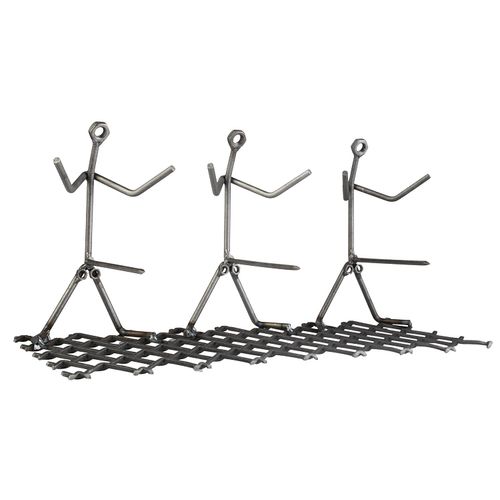 GUTE Hot Dog Roaster Stainless Steel Three Man Stick Figure Griller Funny Barbeque BBQ Grilling Gifts, Dad Gifts, Men Novelty Hotdog - Great for Parties, Birthdays, Tailgates!