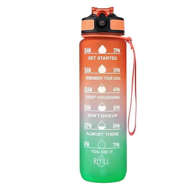 2 Liter Sports Water Bottle With Straw (Men/Women) Fitness Water Bottle