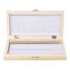 Microscope Slide Storage Box, Wooden Microslide Box, Holds 50 Place Prepared Microscope Slide Set Case