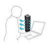 Vantec LapCool CrossFlow Fan for Laptop/Tablet/Smartphone/User with USB Bus Powered (VCF-100-BK),Black