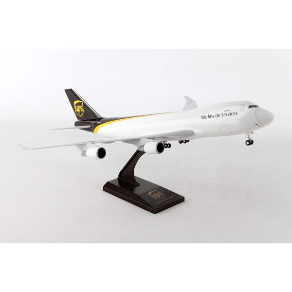 Daron Skymarks Ups 747-400F Airplane Model Building Kit with Gear 1/200-Scale, White,black