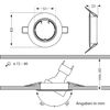 ledscom.de 6 pcs. recessed Ceiling Frame CIRC, Round, swivelling, Glossy Chrome