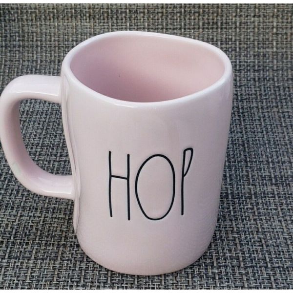Rae Dunn Pink Double Sided HIP HOP LL Easter Spring Coffee Tea Mug Cup