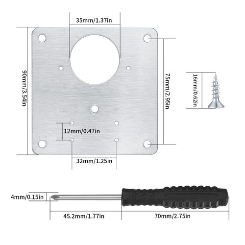 10 Pcs Stainless Steel Hinge Repair Kit, Brackets, Plate & Screws, 80 Screws & Screwdriver, Kitchen Cupboards, Cabinets, Doors, Flat Fixing Joining Mending Plates Braces (10)