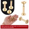 Szkoo Chicago Binding Screws - 4mm x 16mm, 25 PCS (Brass, Phillips Nut)