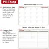 Large 20 Compartment Pill Case with Airtight Seal and Medication Map