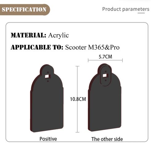 License Plate Holder, Electric Scooter, Number Plate for Holder, Number Plate Warning Sign, Scooter, Skateboard Accessories, Charging, Scooter, Number Plate with Screws, Compatible with M365 M365 Pro,