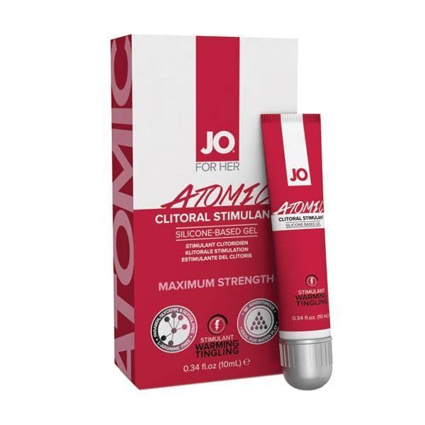 JO Atomic Clitoral Gel - Warming - Stimulant (Silicone-Based) 0.34 floz / 10 mL