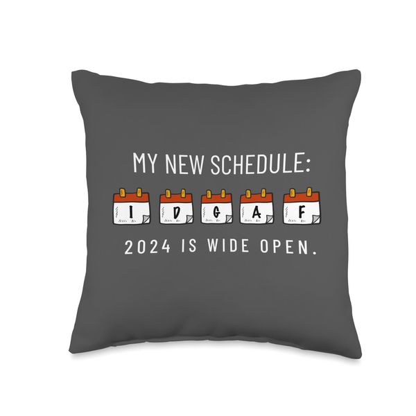 2024 Retirement IDGAF Funny Quote Joke Throw Pillow