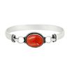 Silver Plated - Other Silver-Plated Metal 12 x 16 mm Oval Cornaline, Stone stone: silver-plated, Carnelian