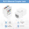 sourcing map 5 Pack Cat 6 Tool-Free RJ45 Ethernet Jack, Cat6 Coupler No Punch-Down Tool Required Module Connector Adapter, White