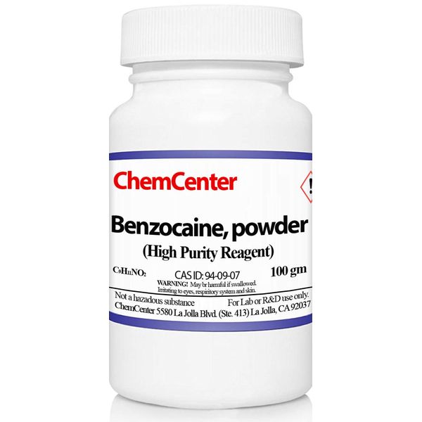 Benzocaine, High Purity, Ultra Fine Powder, 100 grams