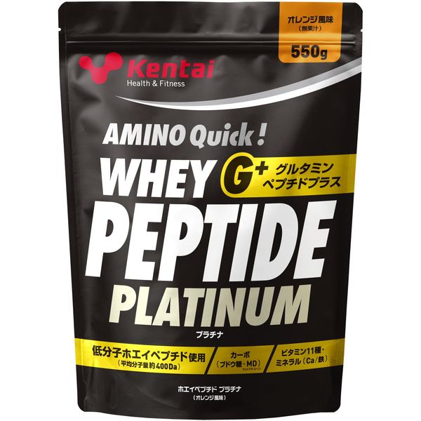 Kentai Whey Peptide Platinum Glutamine Peptide Plus, Orange Flavor, 19.4 oz (550 g)